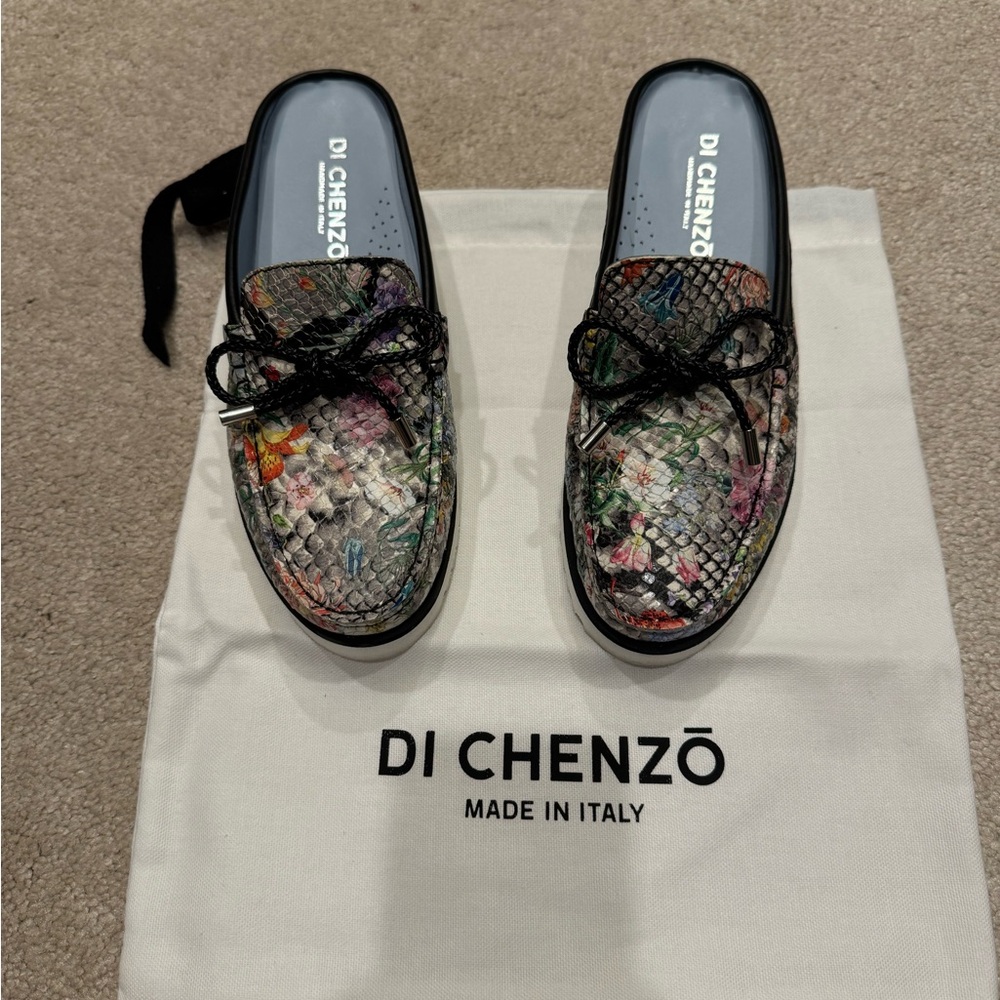 Gorgeous NEW DiChenzo Wedge Mules size 37